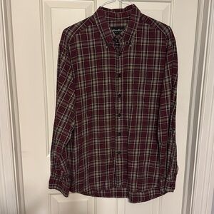 Men’s Large Eddie Bauer Red and Cream Flannel shirt